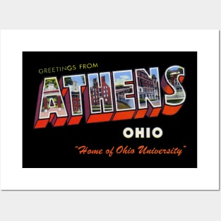 Greetings from Athens Ohio Posters and Art